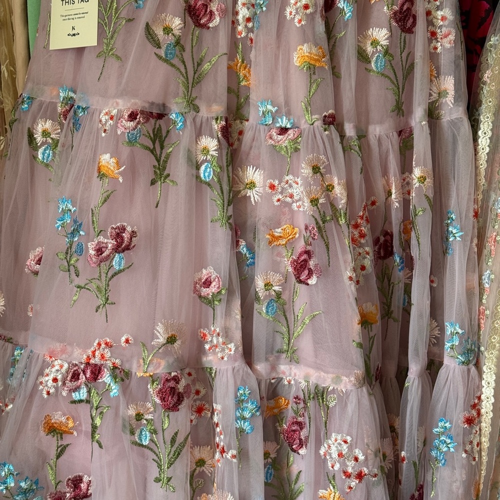 JessaKae Floral Embroidered Pink Dress - Picture 4 of 5